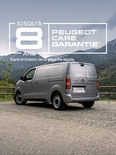 PEUGEOT E-Expert and PEUGEOT CARE logo