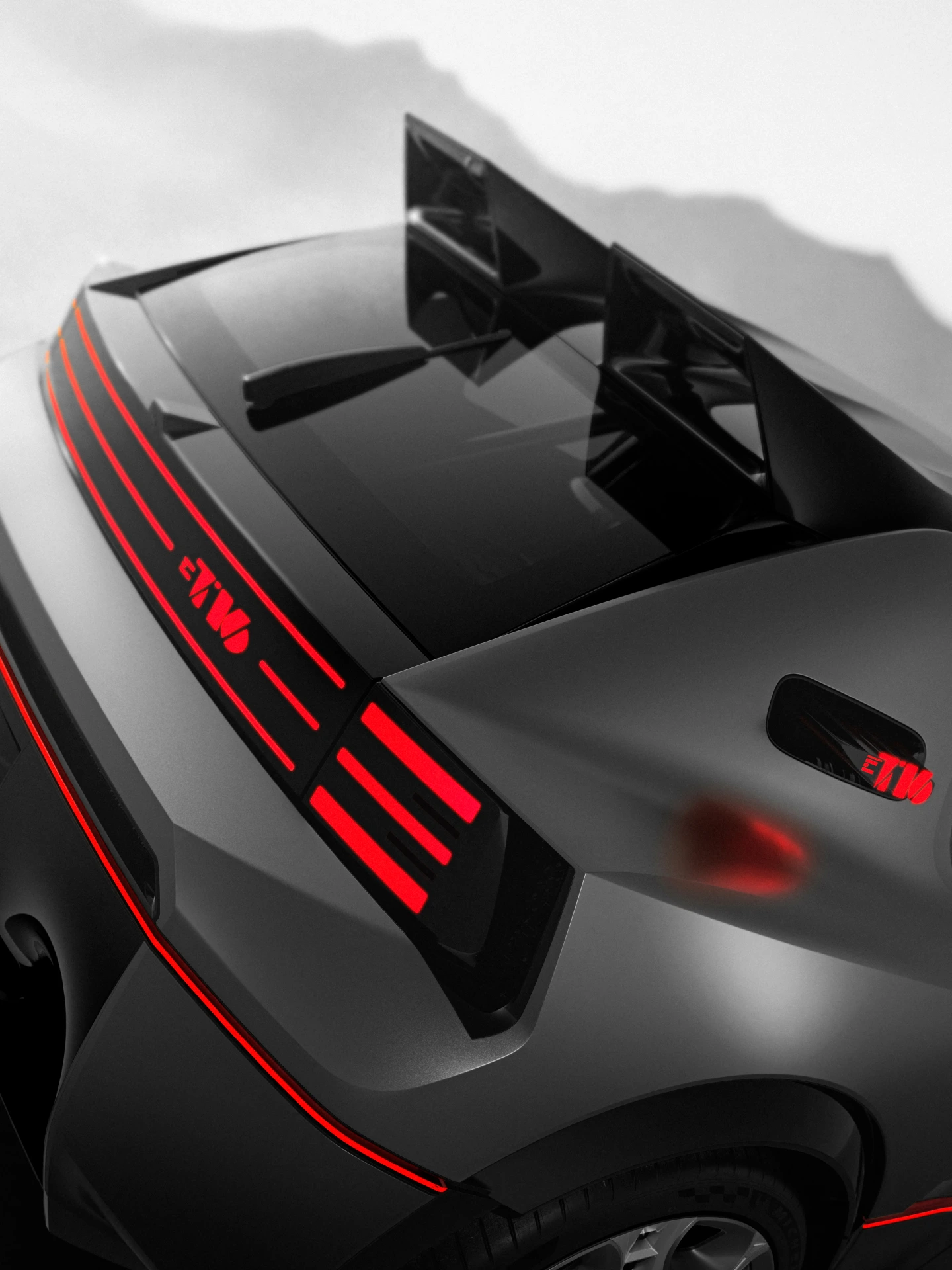 PEUGEOT E-T16 Concept et son becquet.