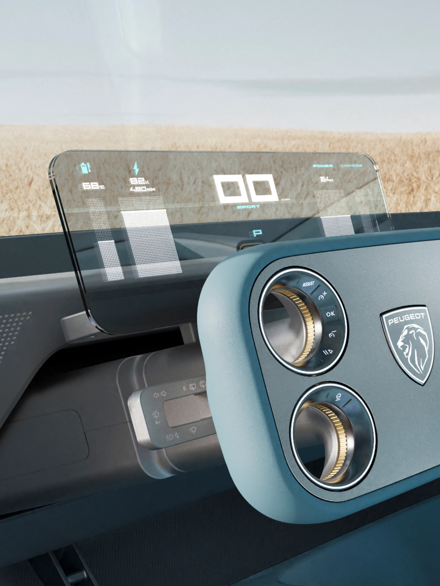 PEUGEOT RCZ Vision et son combiné d’instrumentation transparent