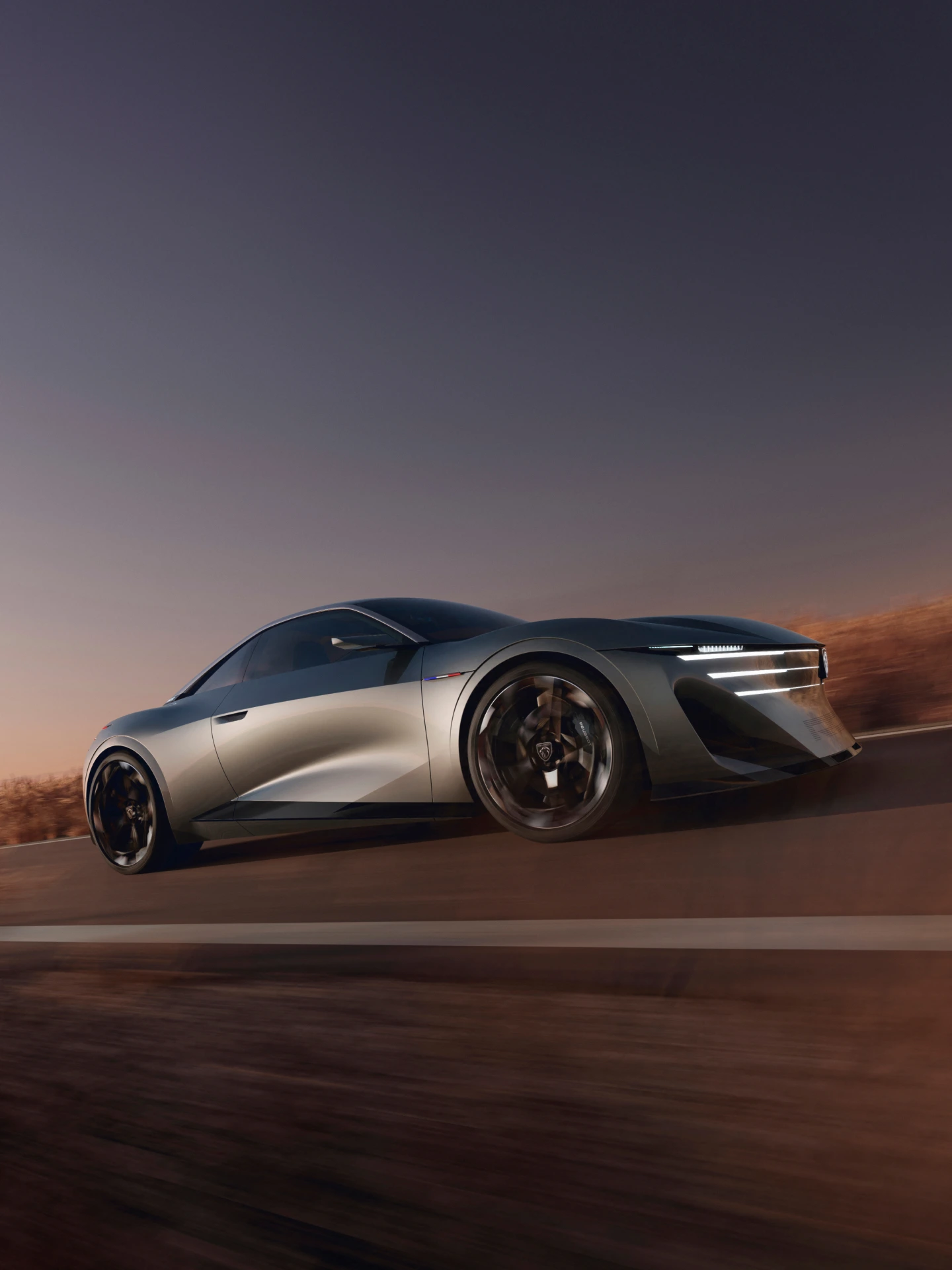 PEUGEOT RCZ Vision en mouvement sur la route