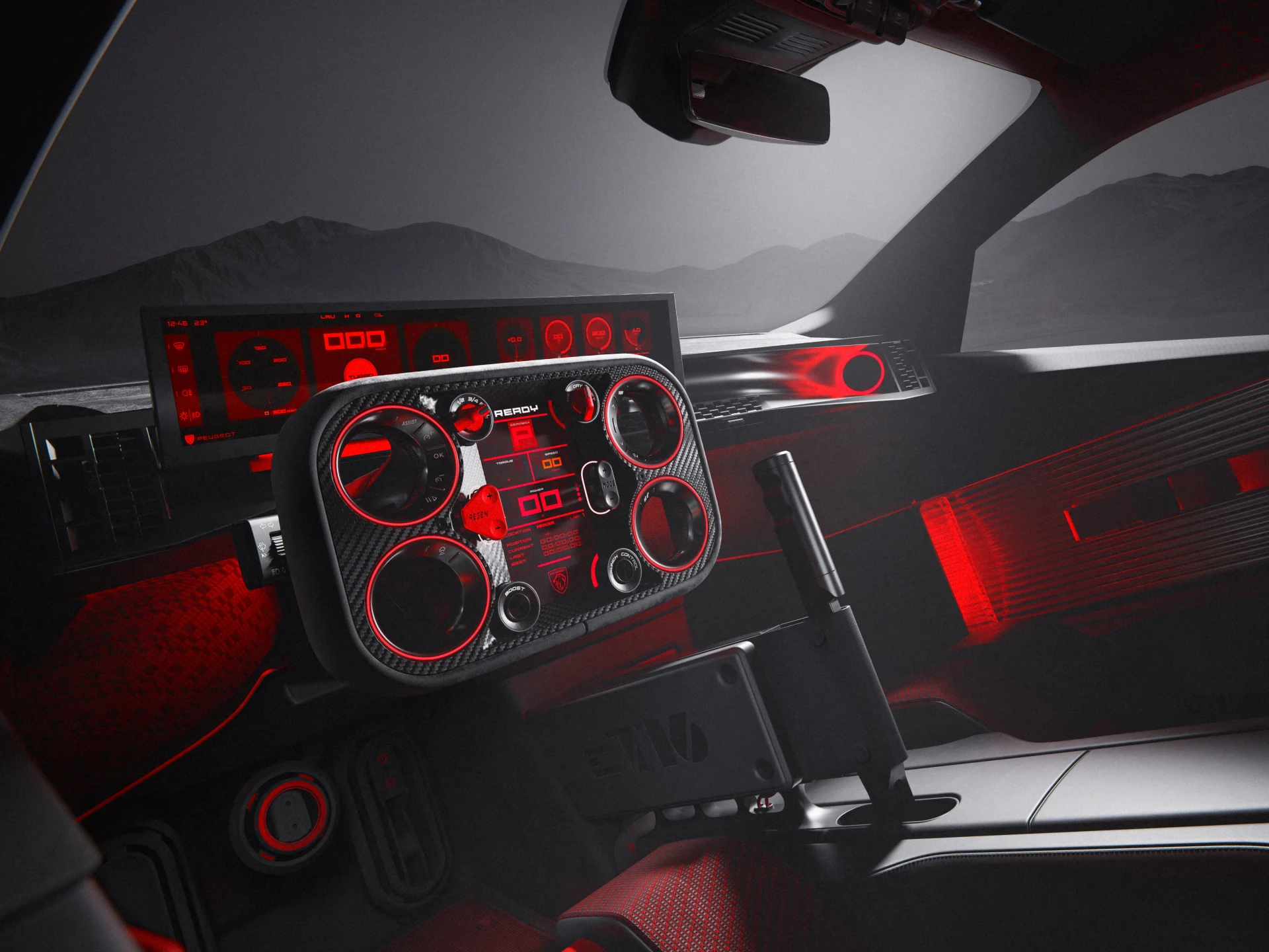 Peugeot E-T16 concept équipé de l'Hypersquare® orienté performance