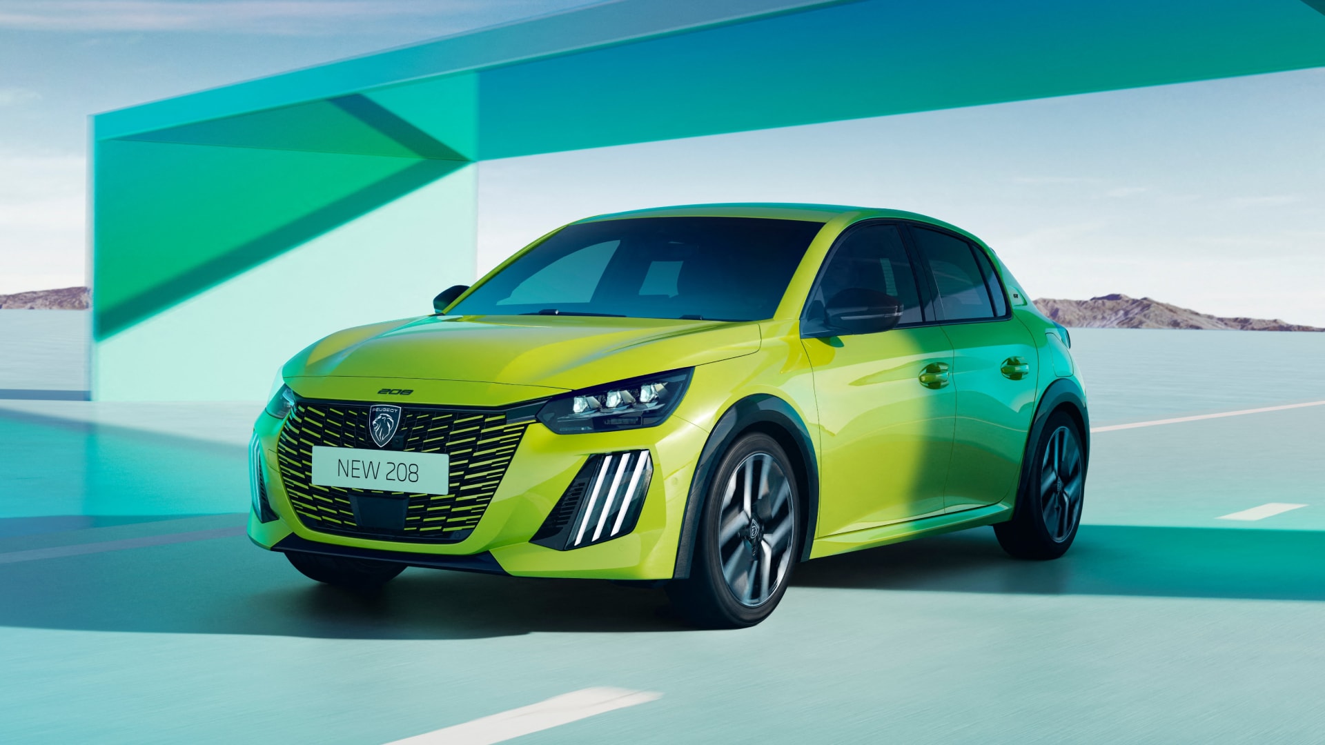 Vue avant de la PEUGEOT 208